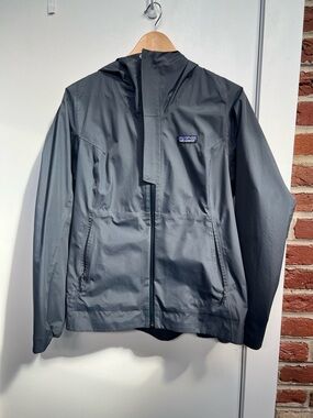 Patagonia Charcoal Hooded Shell Rain Jacket